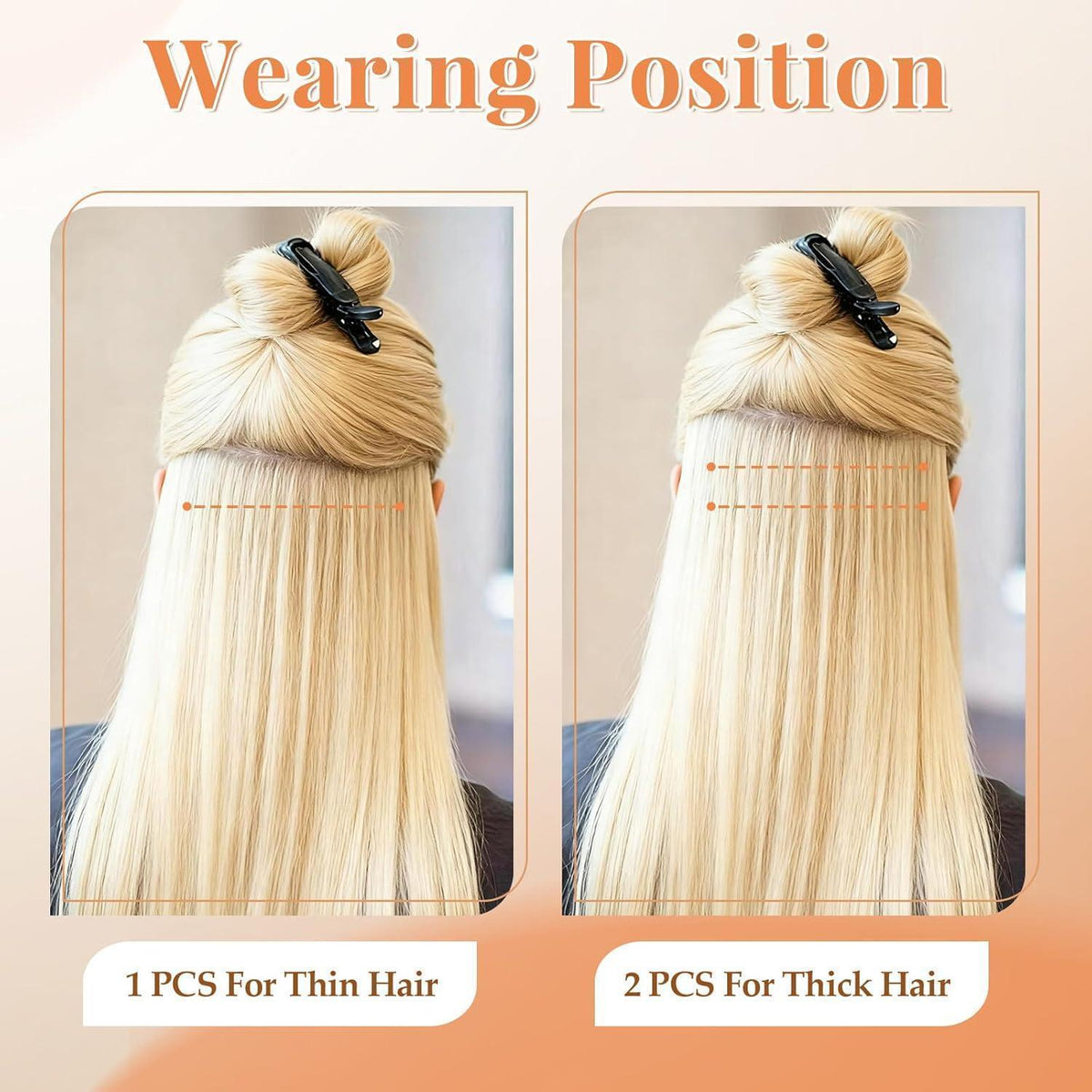 Echthaar Clip-In Extension 55cm – Volumenset #12P613
