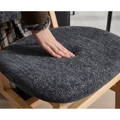 Esszimmerstühle 2er Set Grau, Chenille Polsterstuhl