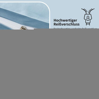 Mako Satin Bettwäsche Set 200x220 - Hellblau, 3-teilig