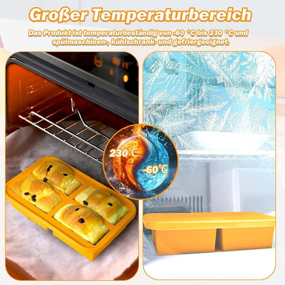 Silikon Gefriertablett mit Deckel (2er Set) – 300ml
