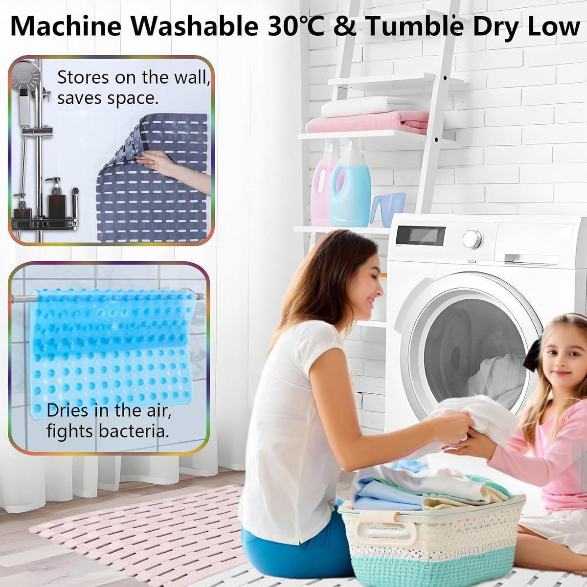 Rutschfeste Duschmatte 70x40 cm – Antirutsch & Schimmelresistent