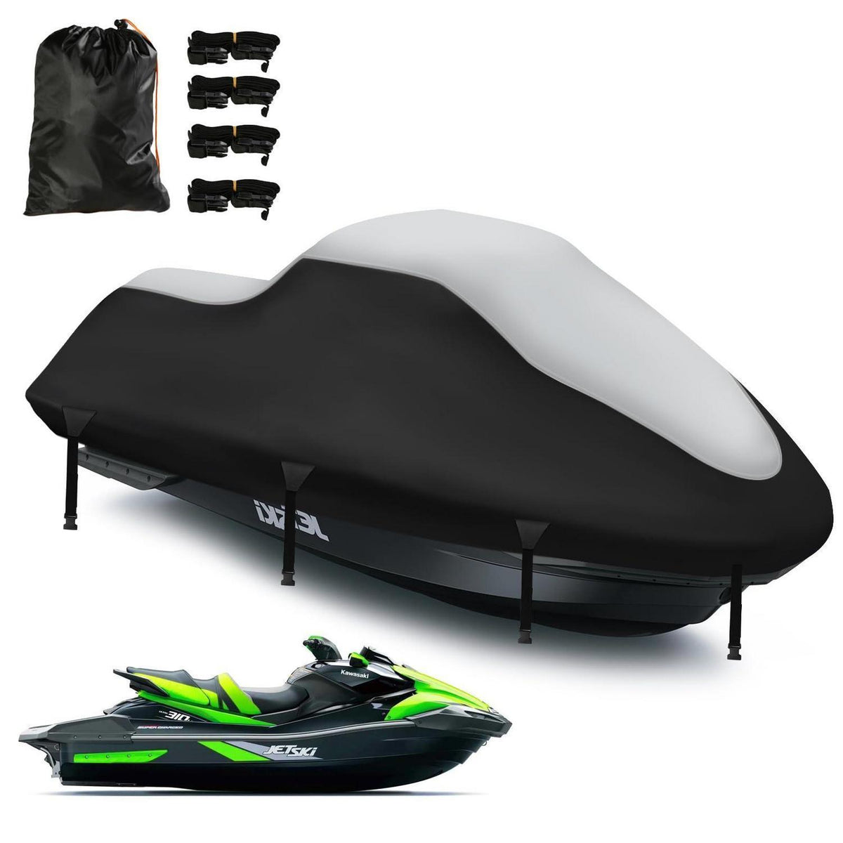 Jet Ski Abdeckplane 900D Wasserdicht für Waverunner Polaris