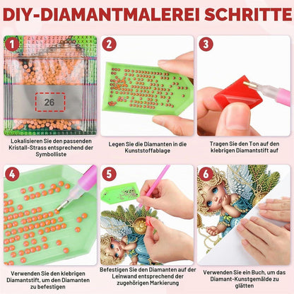 5D Diamond Painting Engel Fensterbild Weihnachten Bastelset