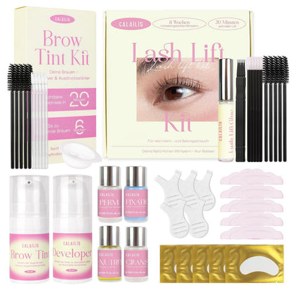 Wimpernlifting & Augenbrauenfarbe Set – Braun für natürlichen Look