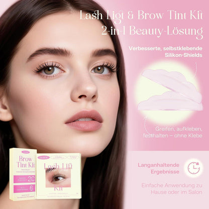 Wimpernlifting & Augenbrauenfarbe Set – Braun für natürlichen Look