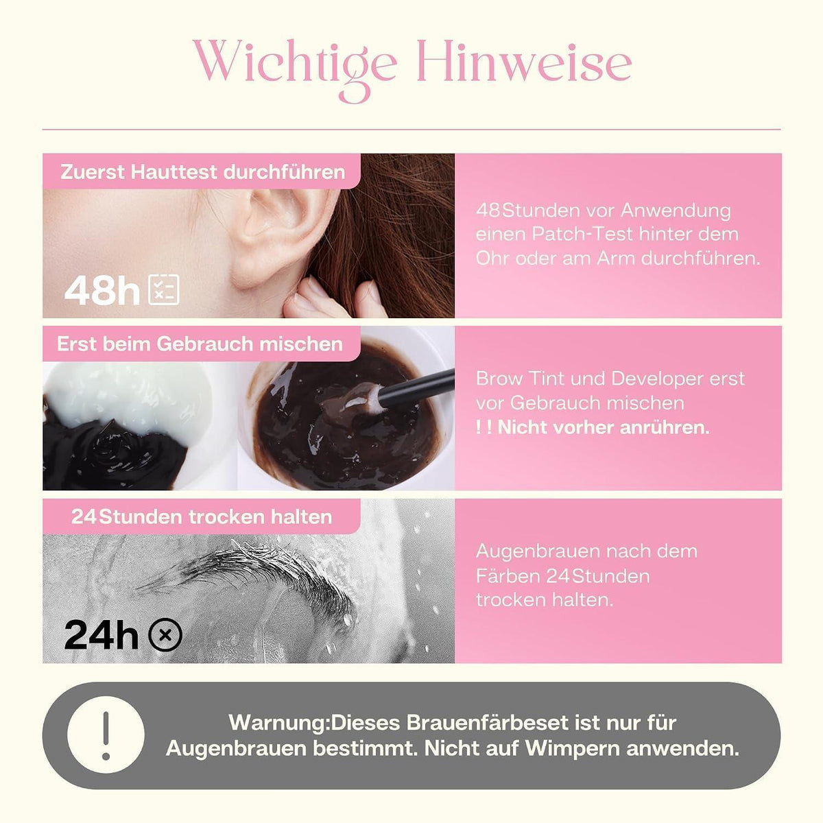 Wimpernlifting & Augenbrauenfarbe Set – Braun für natürlichen Look