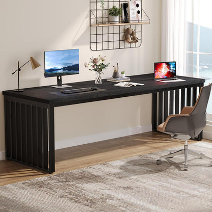 Großer Schreibtisch 180cm – Home Office PC Tisch mit Metallgestell