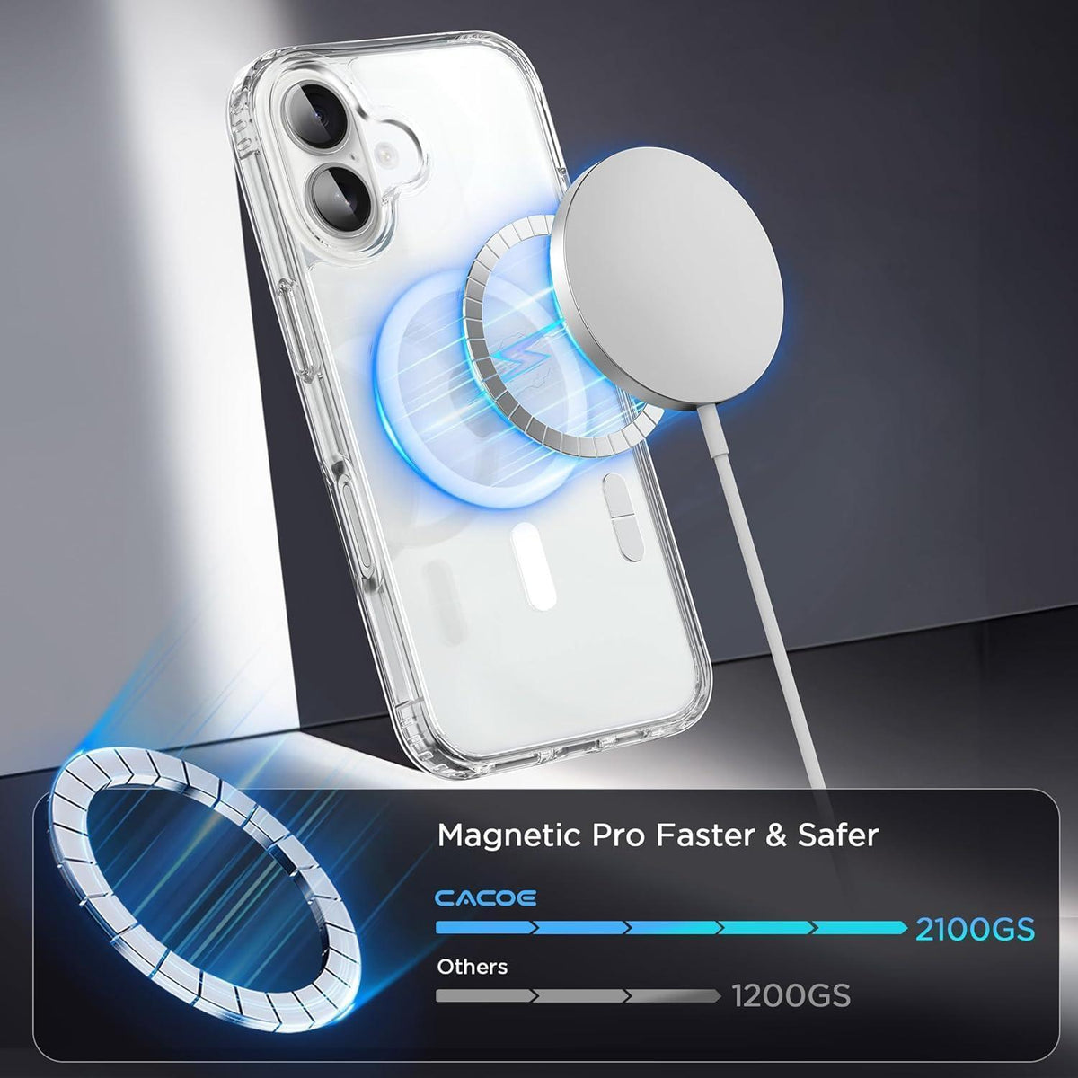 iPhone 17 Hülle mit MagSafe, Kameraschutz, matt transluzent