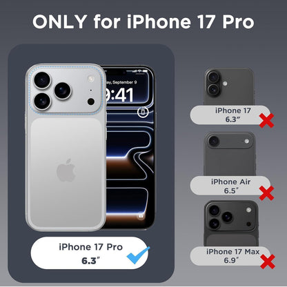 iPhone 17 Pro Hülle mit MagSafe, Kameraschutz, matt transluzent
