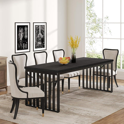 Industrietisch Esstisch 180cm Rechteckig für 6-8 Personen Schwarz