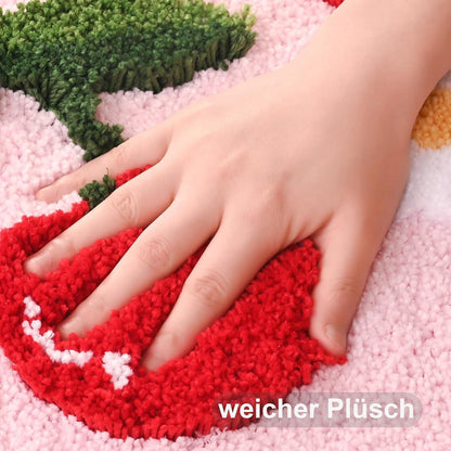 Rosa Badematte Kirsche - Rutschfest & Saugfähig 45x65 cm