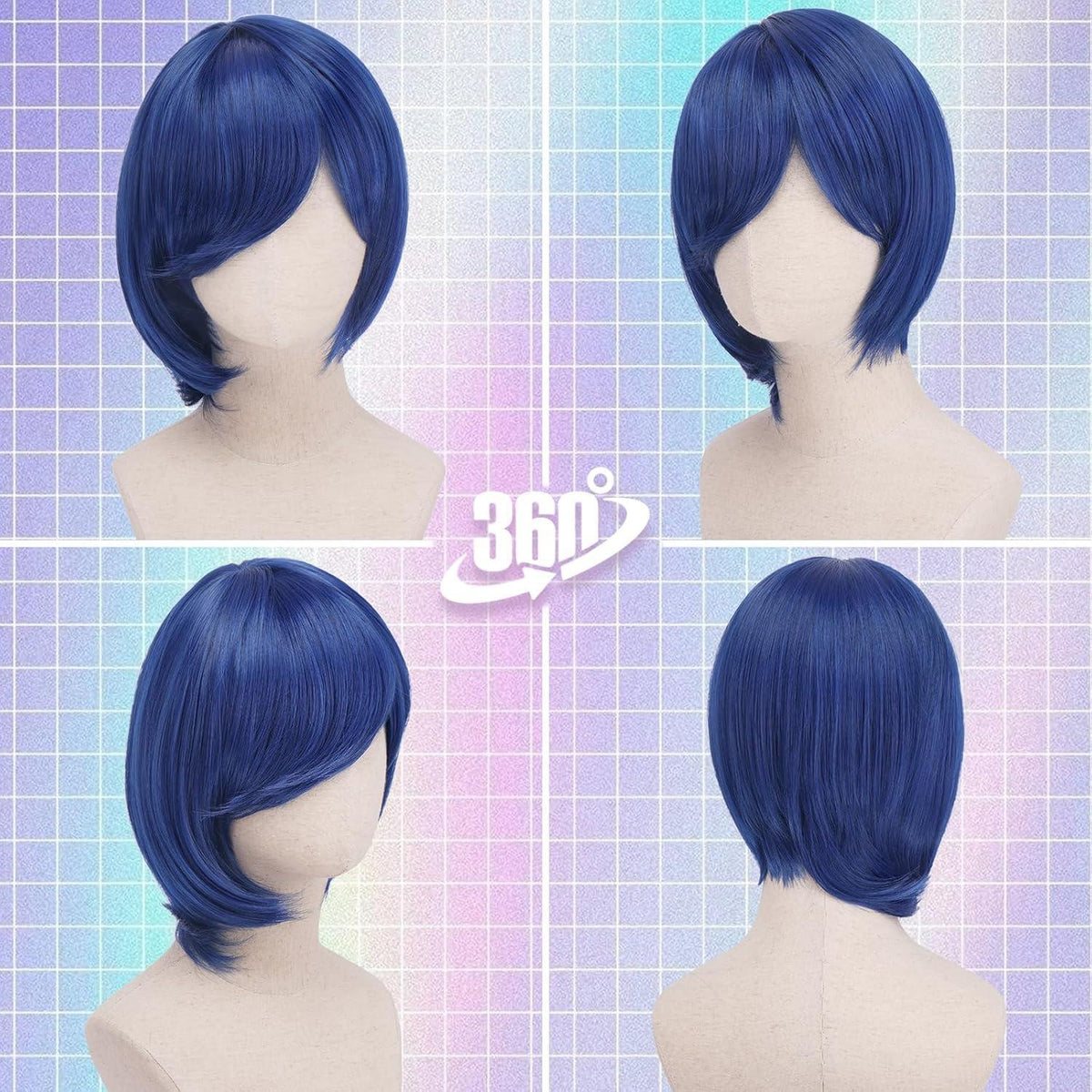 Blaue Bob Perücke – Sadness & Coraline Kostüm Perücke