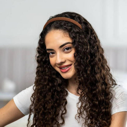 DRESHOW Haarreifen 4er Pack Geflochten Gestrickt Einfarbig Damen Mädchen