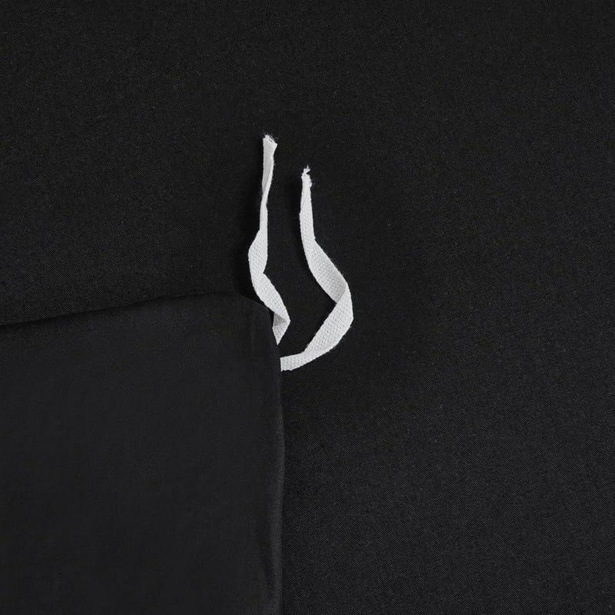 Mako Satin Bettwäsche Set 200x220cm Schwarz 3tlg.