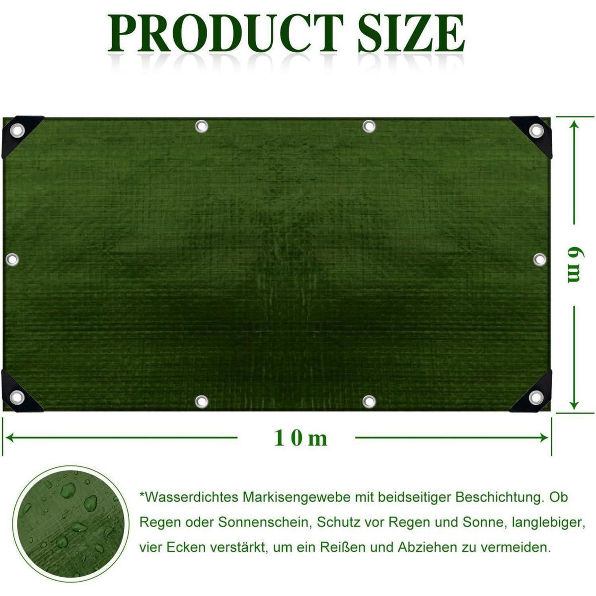 Wasserdichte Abdeckplane 6x10m – Robust & Vielseitig für Garten & Auto