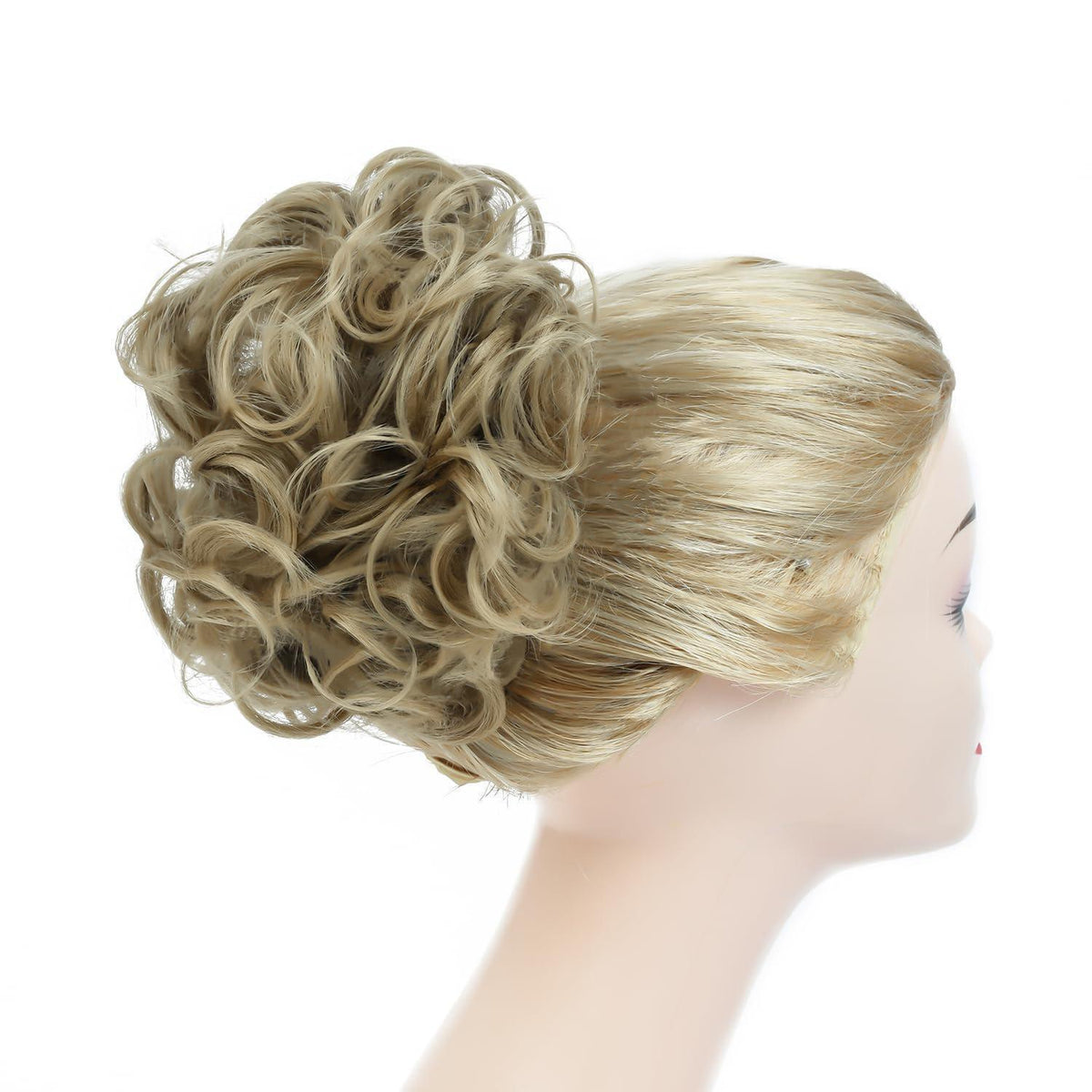 Gelocktes Chignon Haarteil – Synthetischer Dutt für Hochsteckfrisur