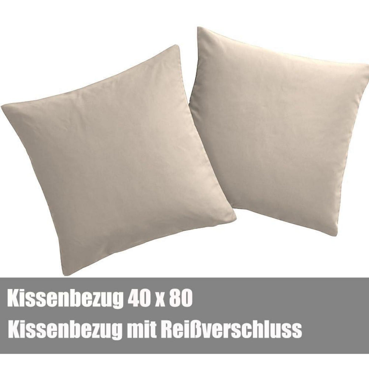 Bettwäsche-Set Beige 155x220cm - Mikrofaser, Bügelfrei