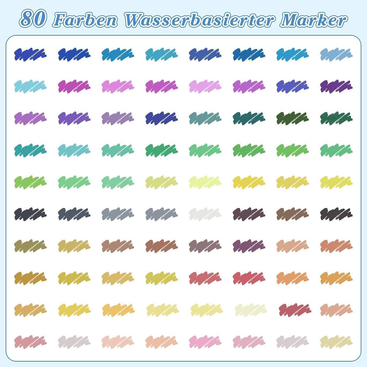 80er Acrylstifte Set mit Pinsel & Feinsptz – Wasserfarben Marker