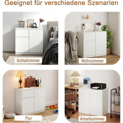2er-Set Kommoden Weiß – Schlafzimmer, Büro & Flur