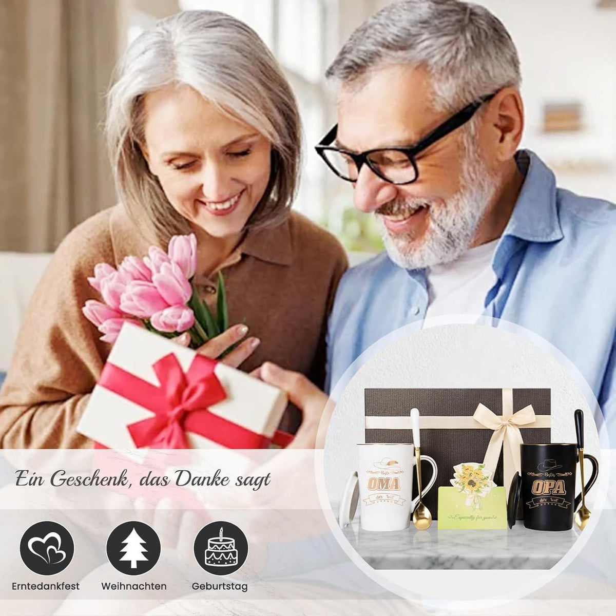 Tassen Geschenkset Oma & Opa – Beste Großeltern der Welt