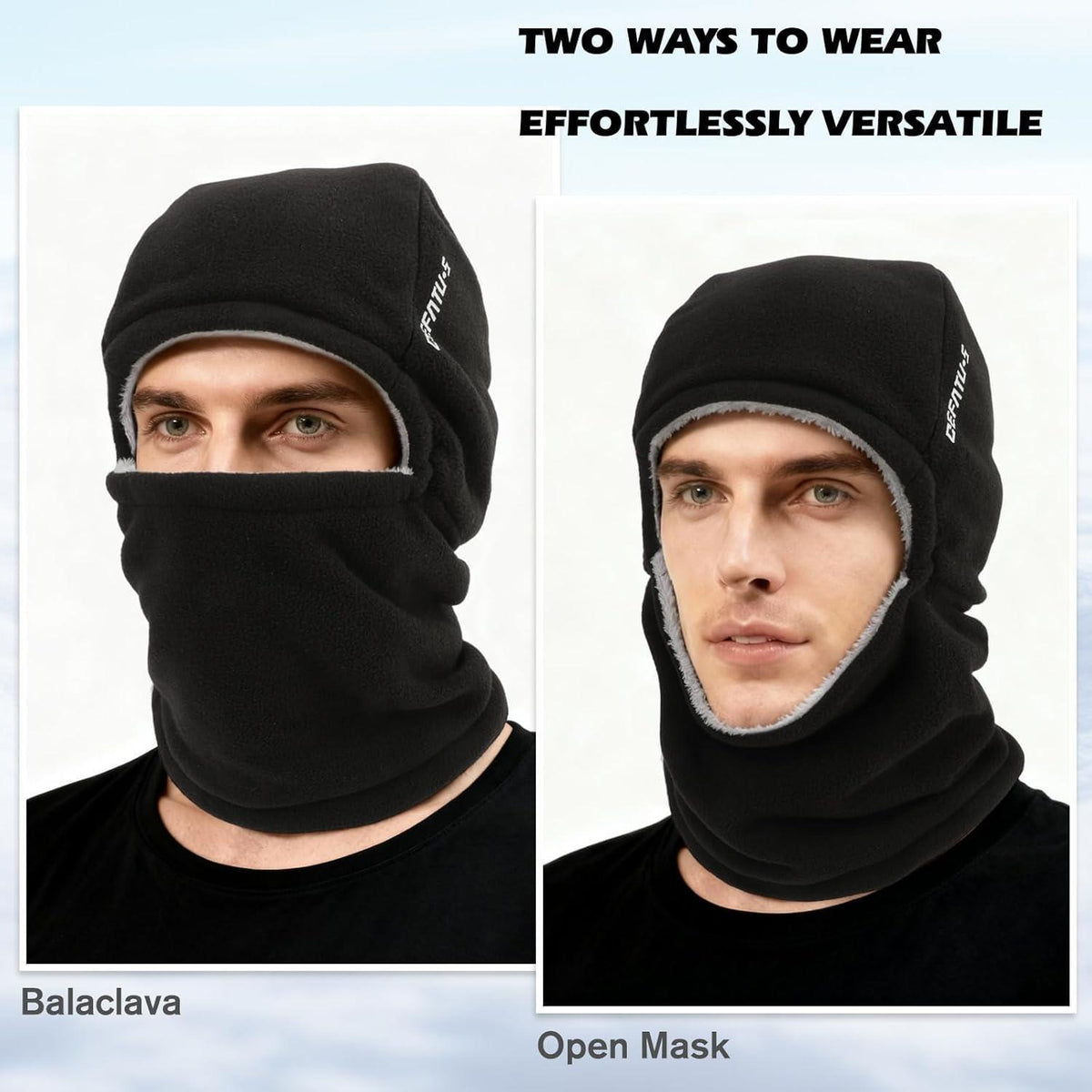 Sturmhaube Fleece Mütze Winter – Winddicht & Warm für Herren Damen