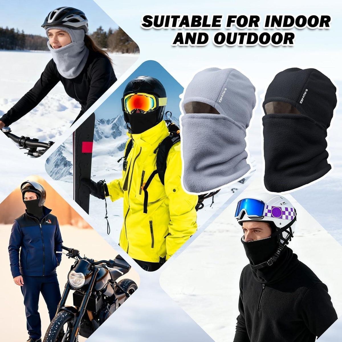 Sturmhaube Fleece Mütze Winter – Winddicht & Warm für Herren Damen