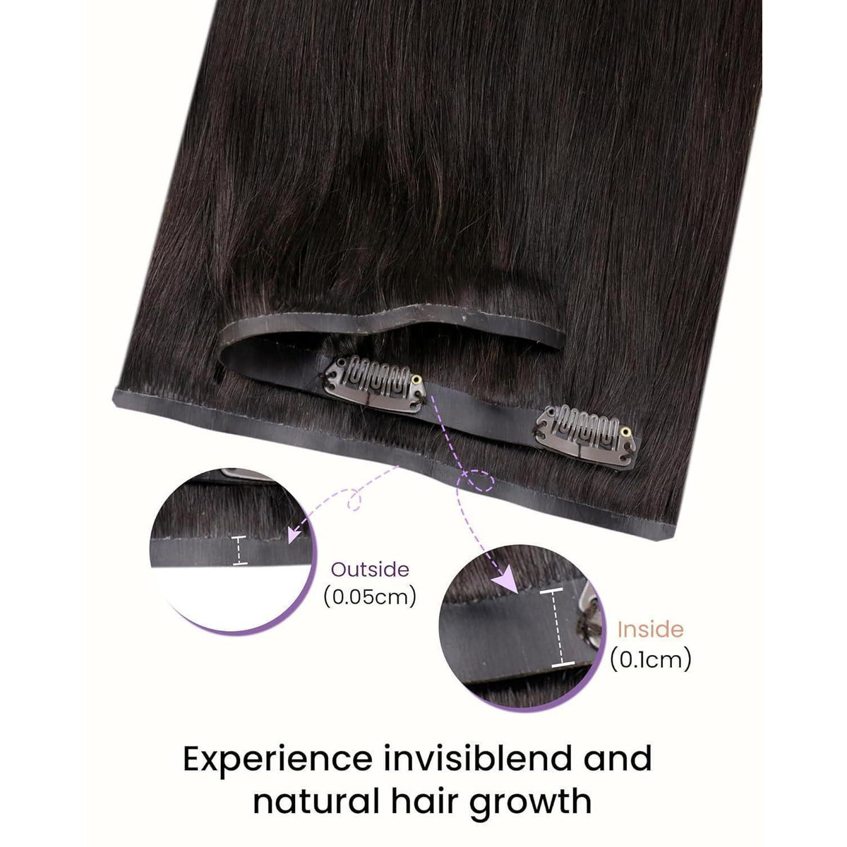 Echthaar Clip-in Extensions Braun 55cm – Volumenspendend & Längenverlängerung
