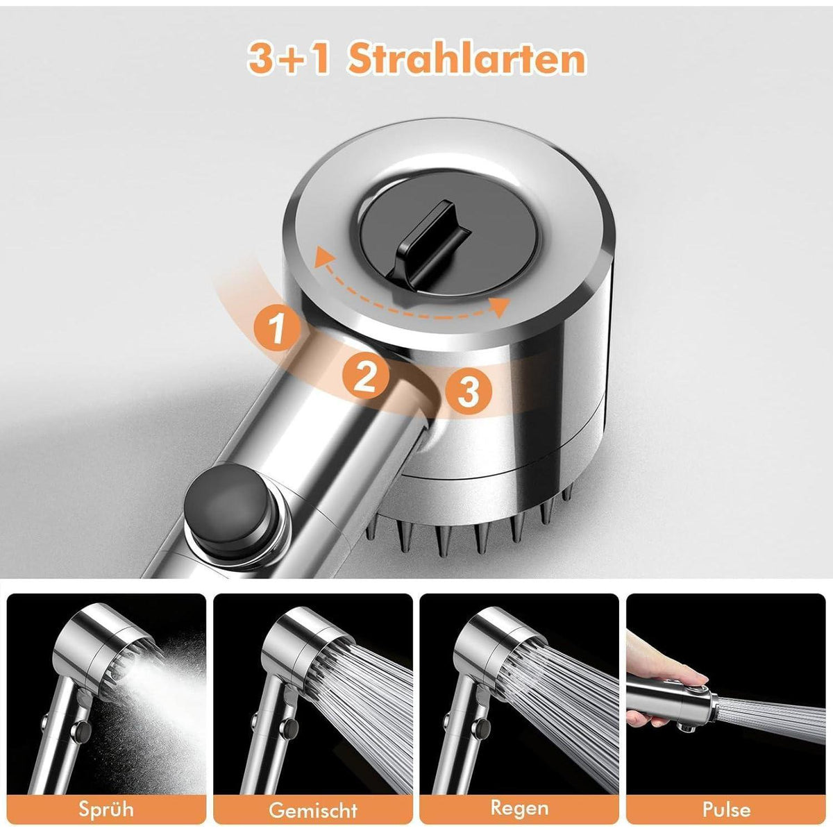Filter Duschkopf Handbrause mit Schlauch & 15 Schichten