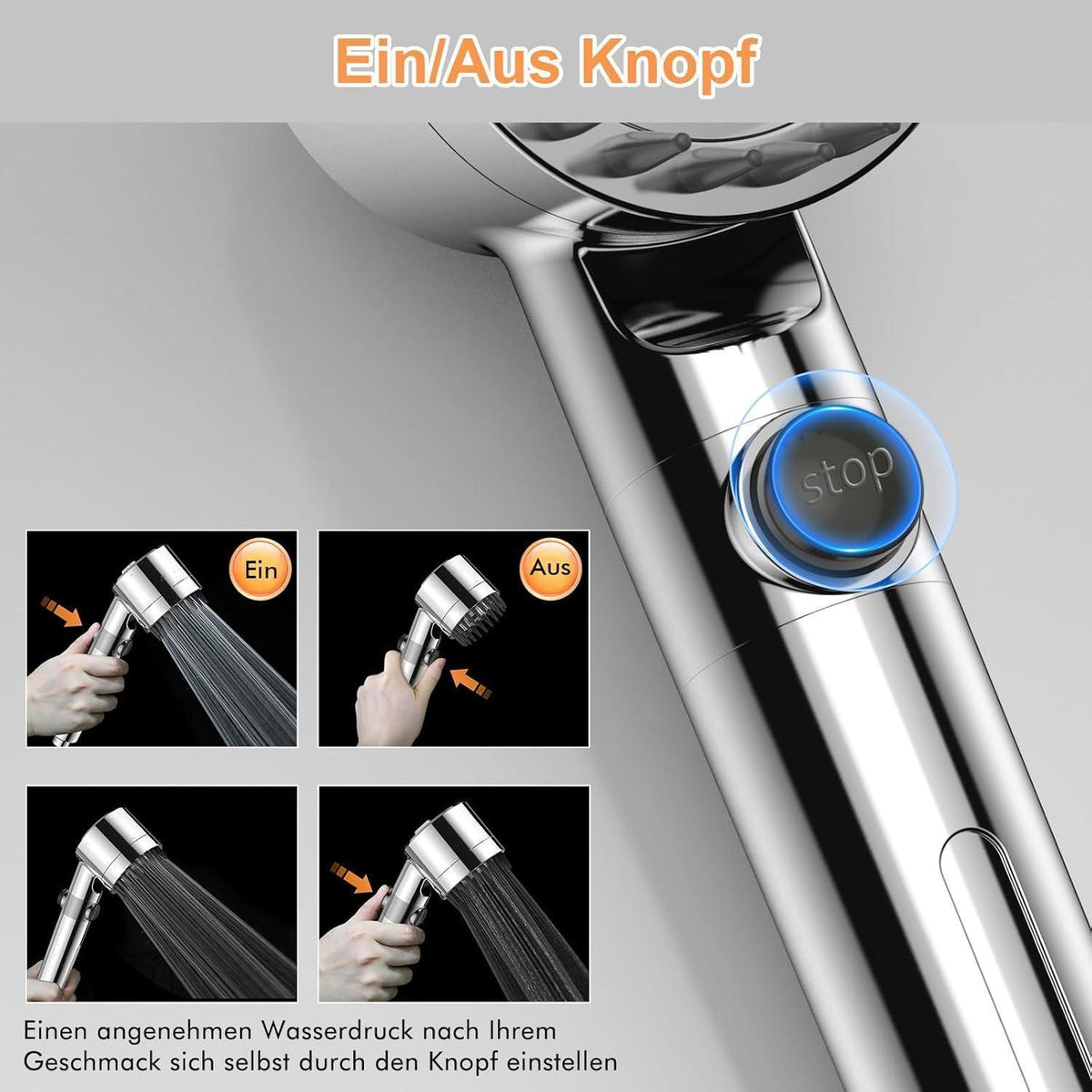 Filter Duschkopf Handbrause mit Schlauch & 15 Schichten