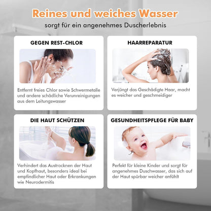 Filter Duschkopf Handbrause mit Schlauch & 15 Schichten