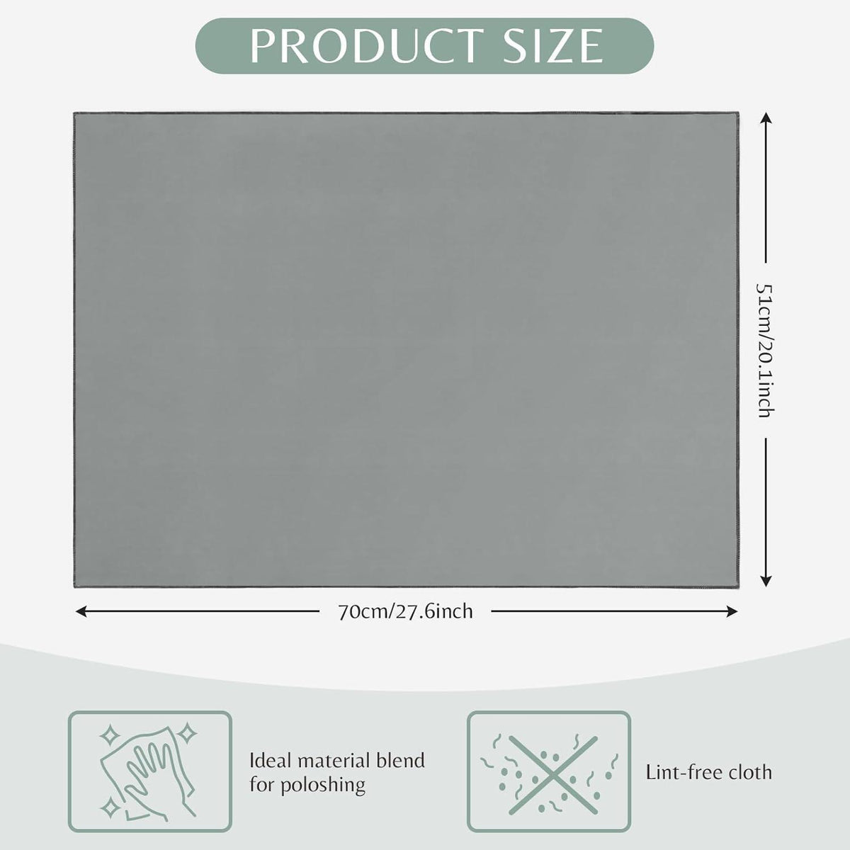 Mikrofaser Glastuch 51x70cm - 2er Set für streifenfreien Glanz