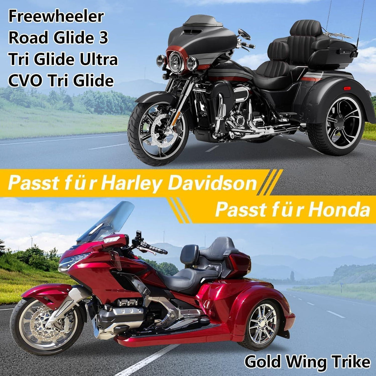 Motorradabdeckung Trike, windfest & UV-Schutz, 274x149x149cm
