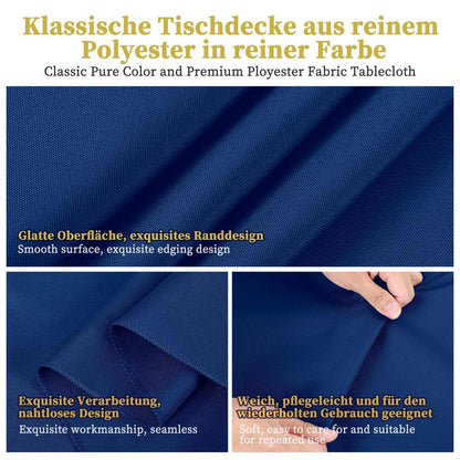 10x Marineblau Tischdecke für Biertisch (100x250cm)