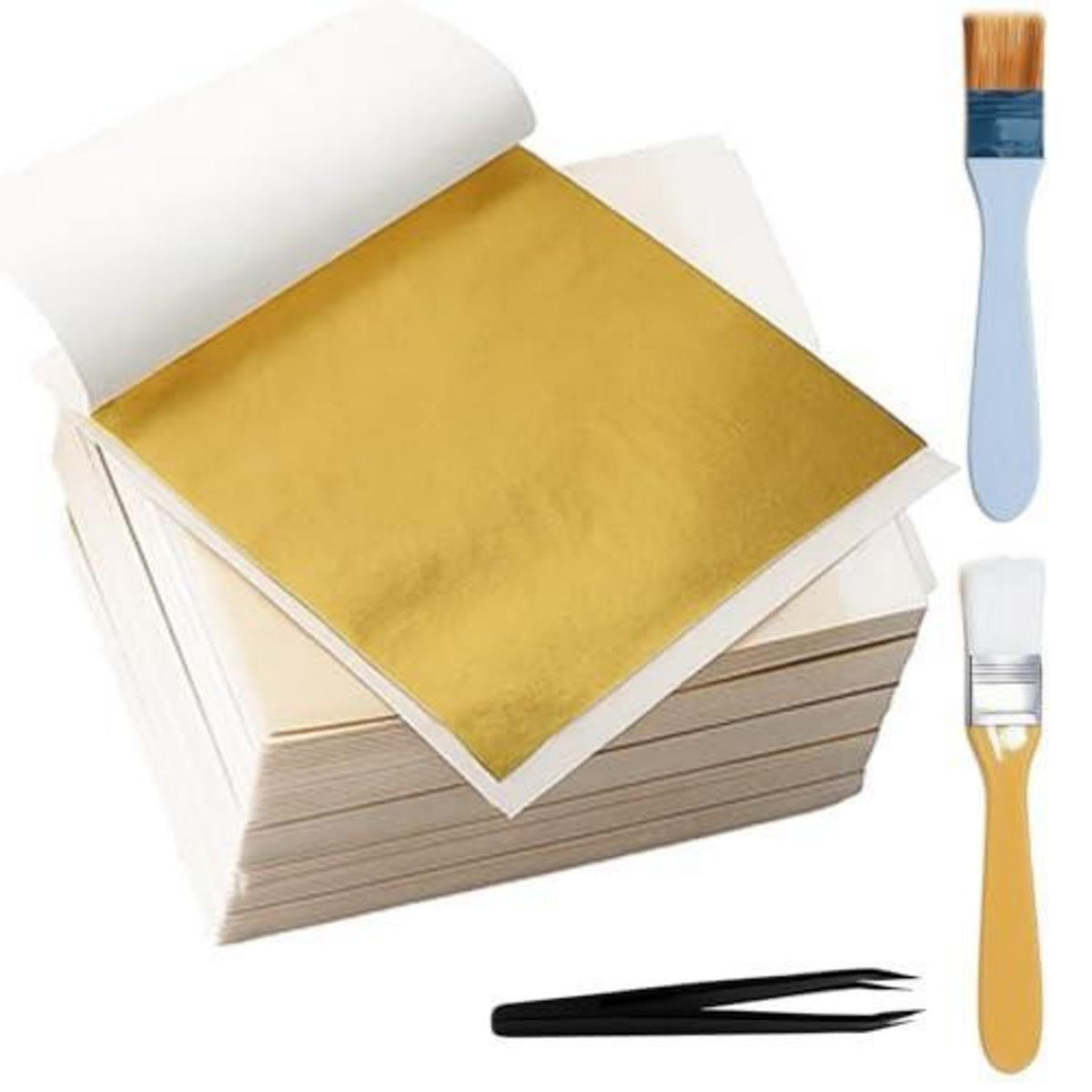 Blattgold Set 203-teilig – Goldfolie für Basteln, Kunst & DIY