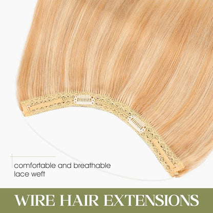 Halo Haarverlängerung Echthaar 45cm Ascheblond/Blond