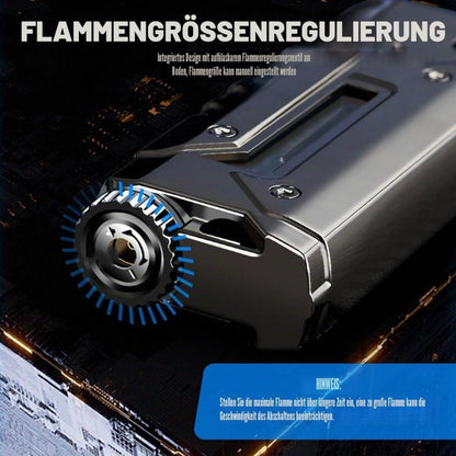 Winddichtes Sturmfeuerzeug mit LED-Licht & Nachfüllfunktion