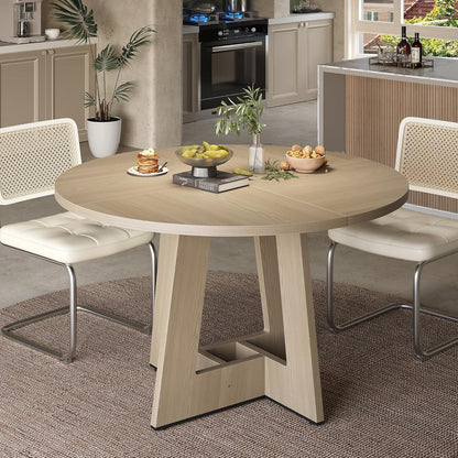 Runder Esstisch Eiche 120cm – Stabil & Modern für 4-6 Personen
