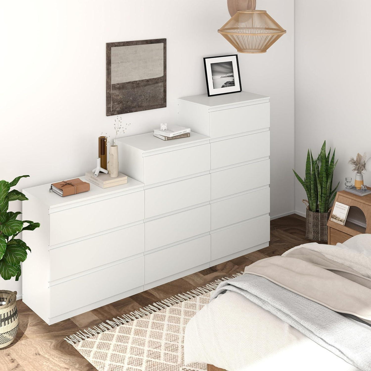 3er Set Kommoden Weiß – Schlafzimmer, Büro & Wohnen