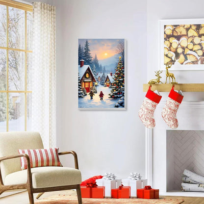 Weihnachtsbaum Malen nach Zahlen mit Rahmen – DIY Geschenk für Erwachsene