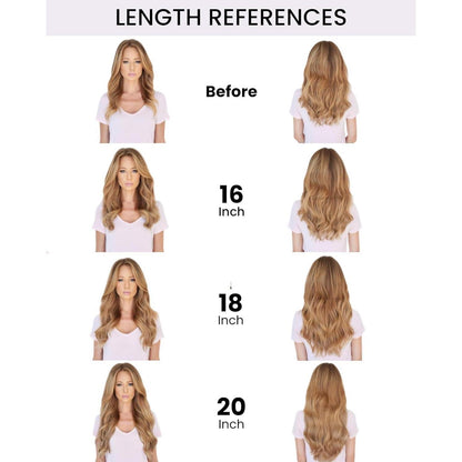 Echthaar Clip-in Extensions Blond 50cm – Volumenspendend & Längenverlängerung