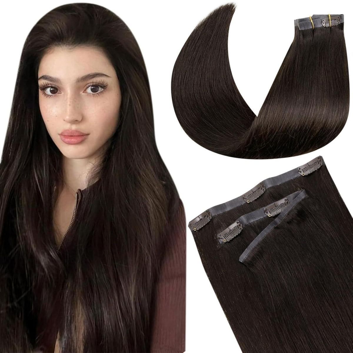 Echthaar Clip-in Extensions Blond 50cm – Volumenspendend & Längenverlängerung