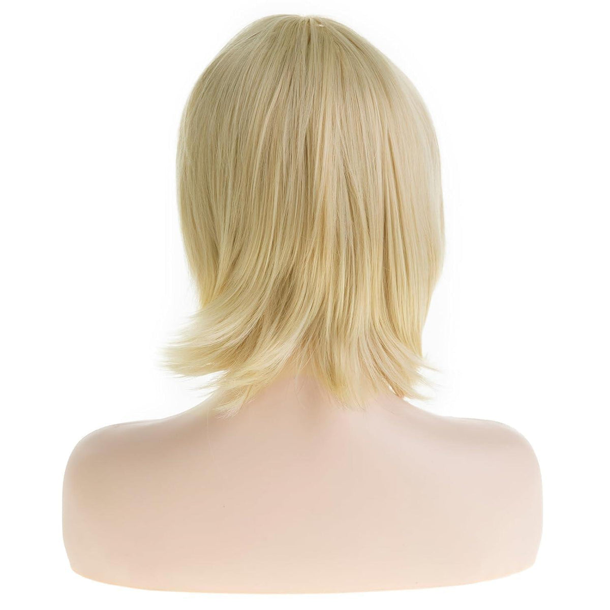 Blonde Kurzhaarperücke Damen Synthetisch mit Pony
