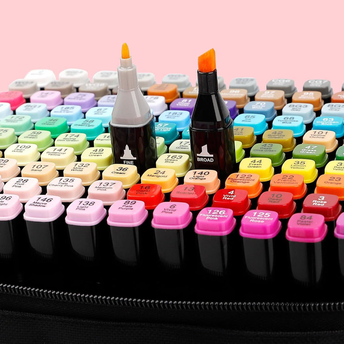 120 Farben Alkohol Marker Set mit Fineliner & Gelstift