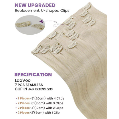 Echthaar Clip-Ins Blond 50cm – Salonqualität #613