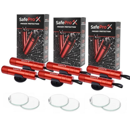 Notfallhammer Auto mit Gurtschneider (6er-Pack)