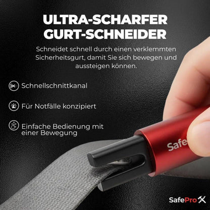 Notfallhammer Auto mit Gurtschneider (6er-Pack)