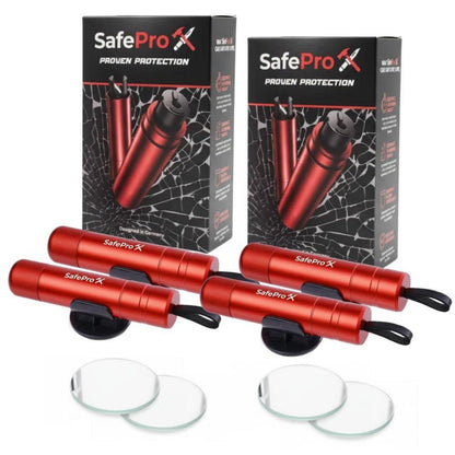 Notfallhammer Auto mit Gurtschneider (4er-Pack)