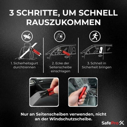 Notfallhammer Auto mit Gurtschneider (4er-Pack)