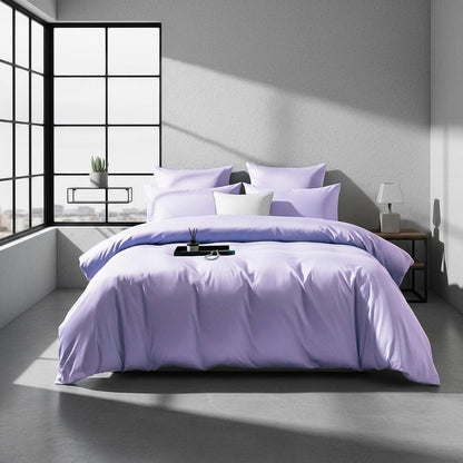 Mako Satin Bettwäsche Set Lila 135x200 cm 4-teilig