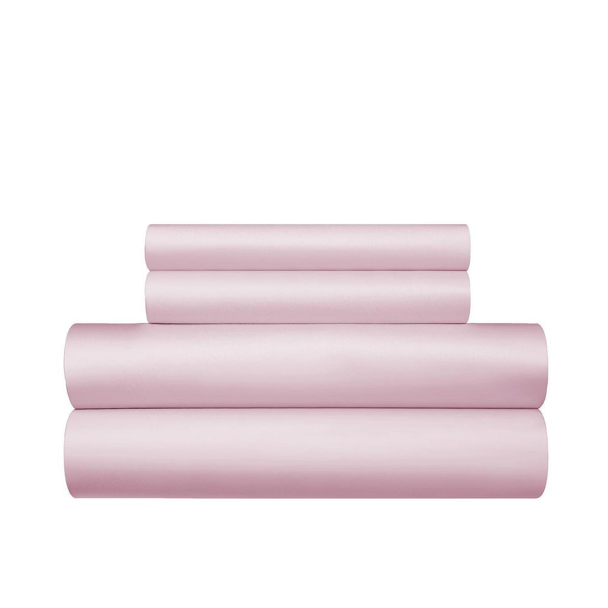 Mako Satin Bettwäsche Set Rosa 220x240 cm | 3-teilig